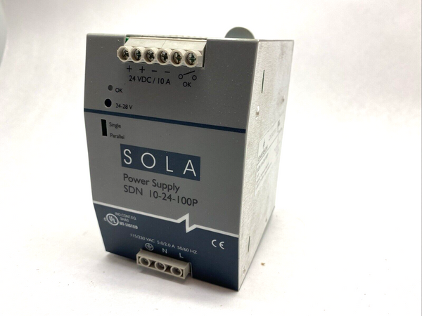 Sola SDN 10-24-100P 115/230 VAC IN 24-48V DC Out Power Supply - Maverick Industrial Sales