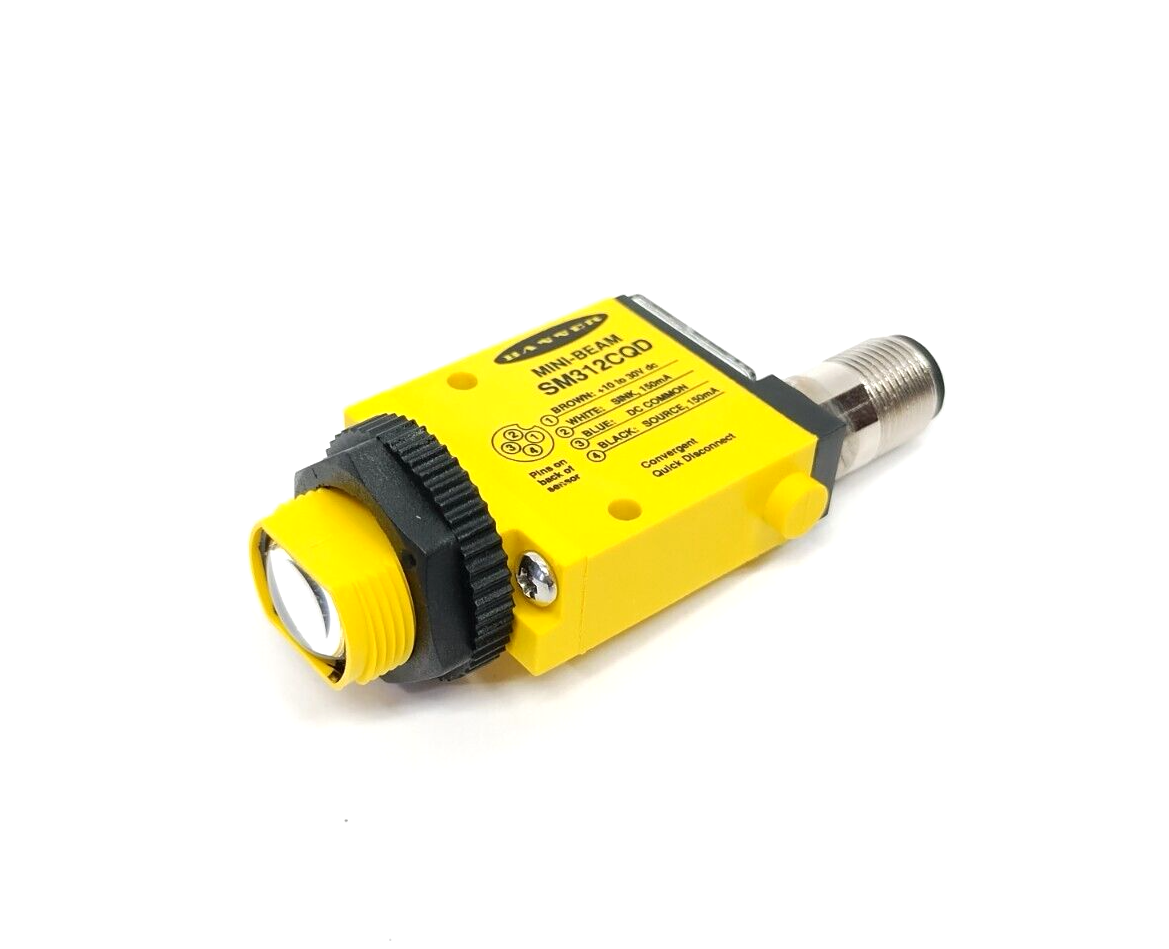 Banner SM312CQD Mini-Beam Infrared Photoelectric Sensor, 1 NPN, 1 PNP, 29184 - Maverick Industrial Sales