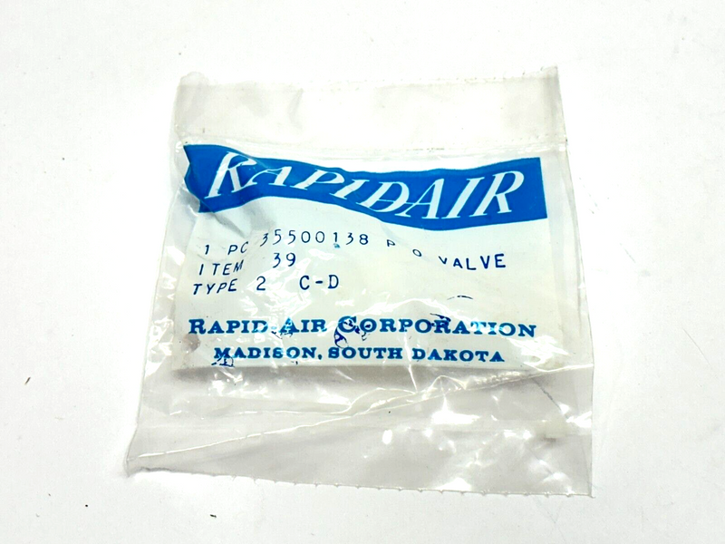 Rapidair 35500138 P O Valve Item 39 Type 2 C-D - Maverick Industrial Sales