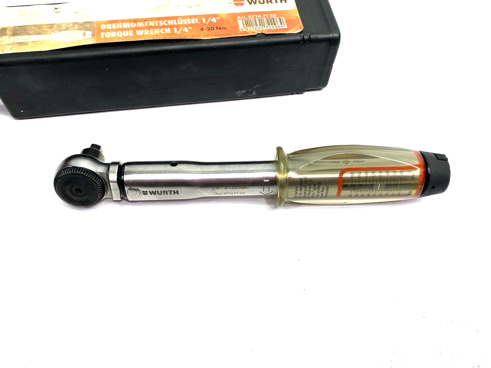 07147120 | Wurth Torque Wrench 1/4" 4-20Nm, Reversible Ratchet, 0714720020 - Used - Maverick Industrial Sales