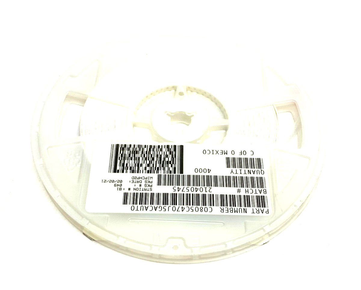 Kemet C0805C470J5GACAUTO Multilayer Ceramic Capacitor WHEEL OF 4000 - Maverick Industrial Sales