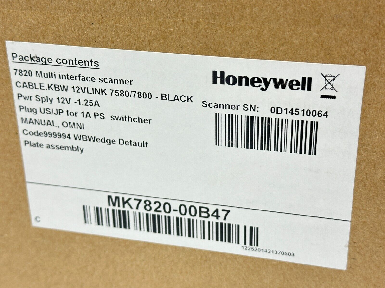 Honeywell MK7820-00B47 Metrologic Barcode Scanner Kit - Maverick Industrial Sales
