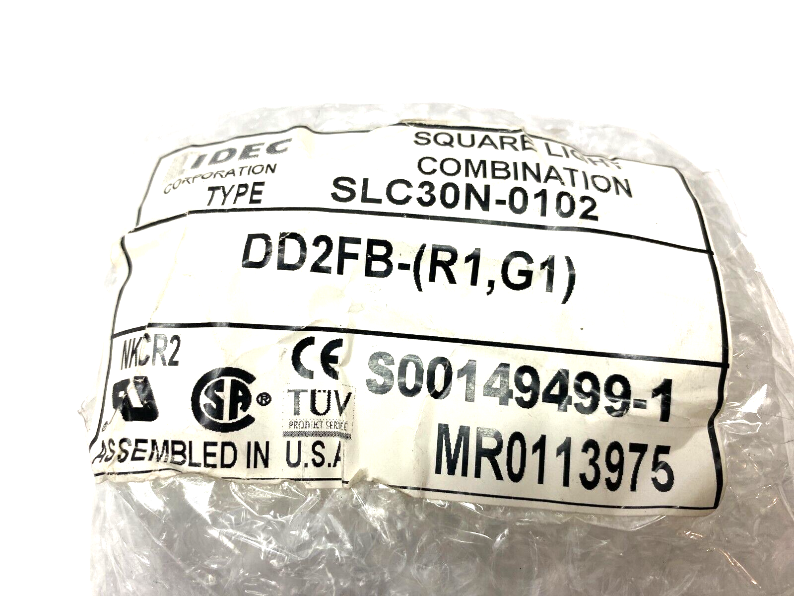 IDEC SLC30N-0102-DD2FB Square Light Combination 2-Col SLC30N-0102, DD2FB-(R1-G1) - Maverick Industrial Sales