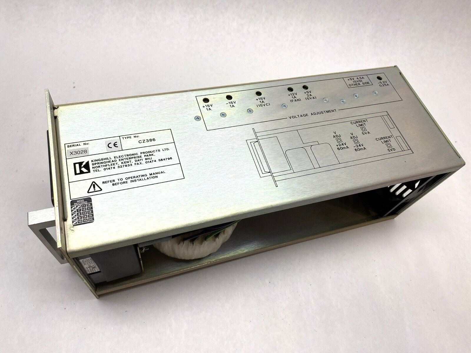 Oxford 1420-069 Power Supply Assembly X3028 Rev 7 Kingshill CZ386 -Missing Cover - Maverick Industrial Sales