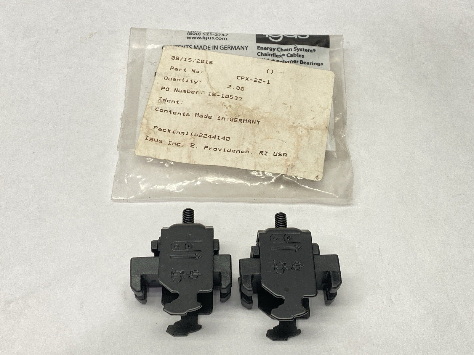 CFX-22-1 | Igus Strain Relief Clamps LOT OF 2 - New Other - Maverick Industrial Sales