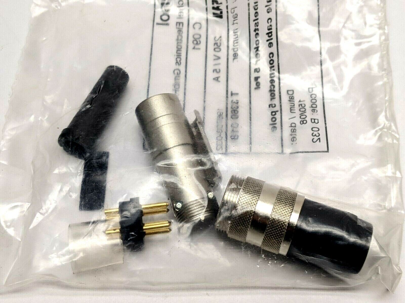 Amphenol T 3360 018 Circular DIN Connectors 5 Pin Male Gold Cable Mount - Maverick Industrial Sales