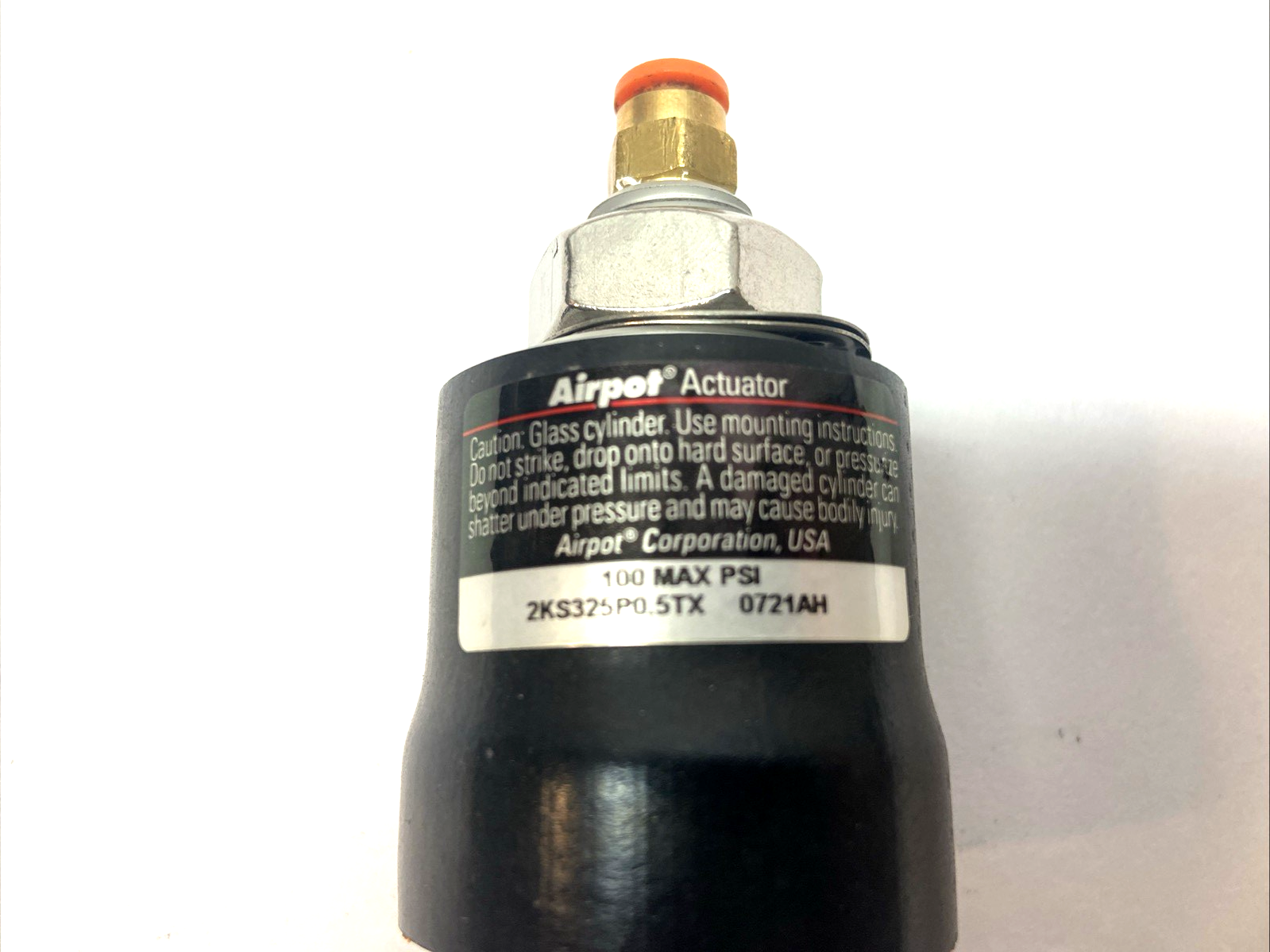 2KS325P0.5TX | Airpot Pneumatic Actuator 1.281" Bore 0.5" Stroke NO ROD CONFIG. - Used - Maverick Industrial Sales