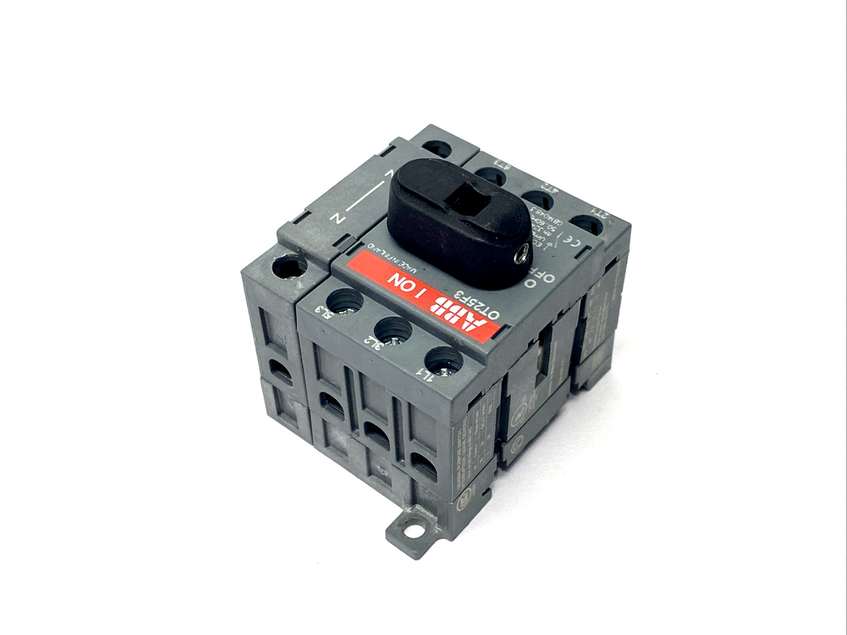 ABB OT25F3 Switch Disconnector 3-Pole Front Operated 25A - Maverick Industrial Sales