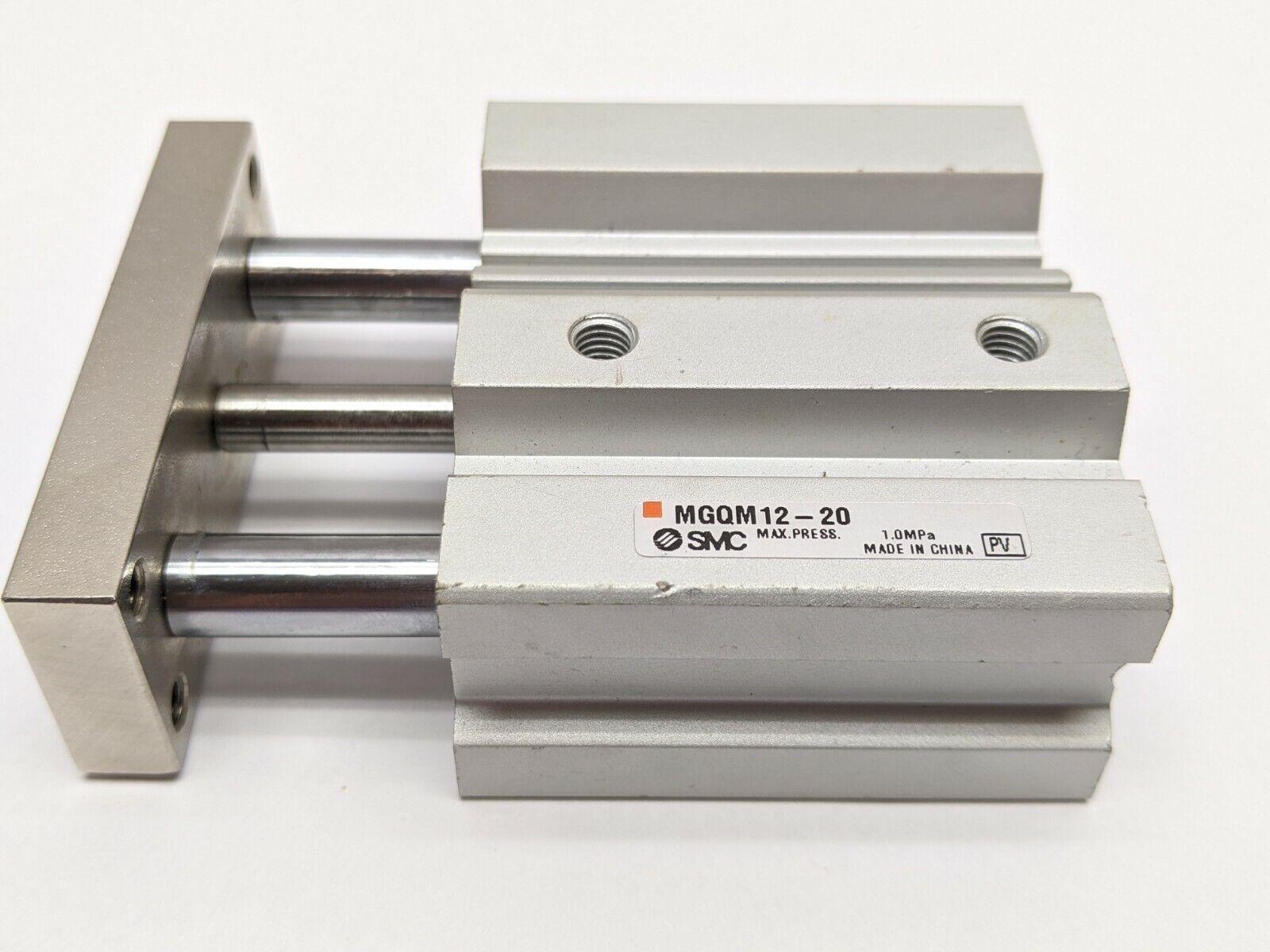 SMC MGQM12-20 Compact Guided Cylinder 12mm Bore 20mm Stroke - Maverick Industrial Sales