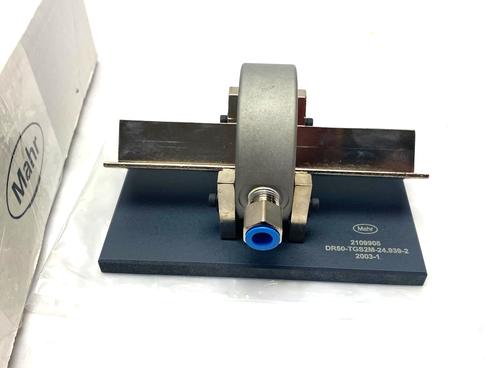 Mahr 2109903 Dimensionair Air Ring Gauge 2-Jet DR50-TGS2M-24.939-1 w/ Base Plate - Maverick Industrial Sales