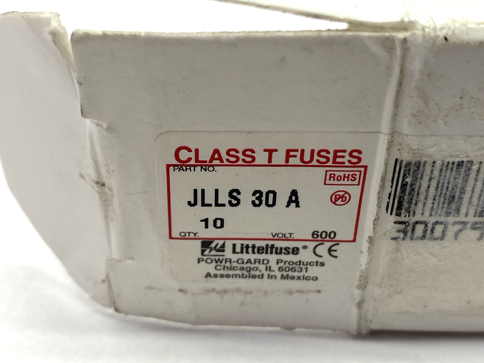 Littelfuse JLLS030 Powr-Gard Fast Acting Fuse 600V 30A SHELFWARE BOX OF 10 - Maverick Industrial Sales