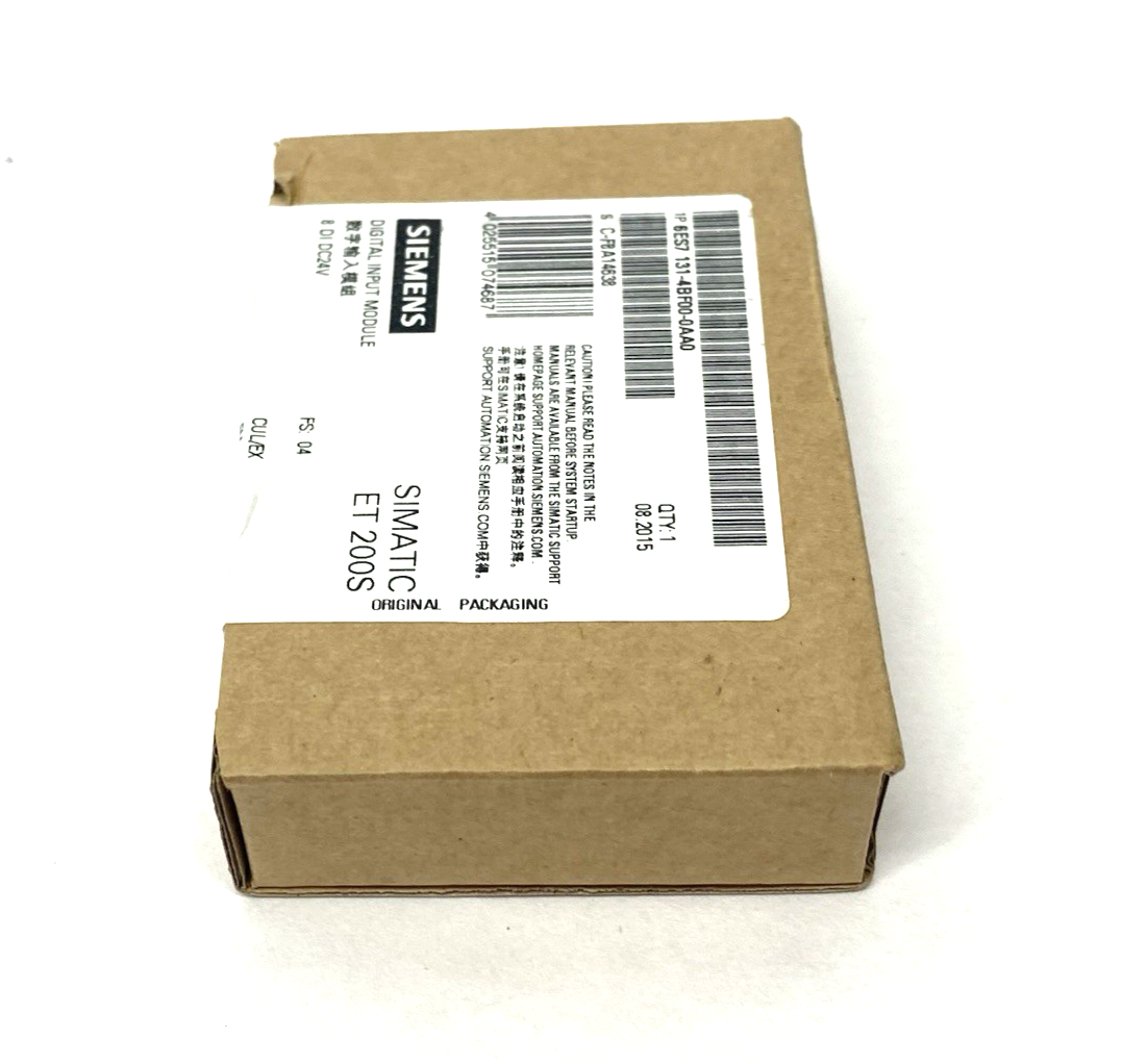 Siemens 6ES7131-4BF00-0AA0 SIMATIC ET 200S Digital Input Module 8 DI DC24V - Maverick Industrial Sales