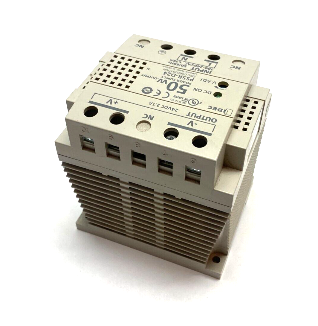 IDEC PS5R-D24 Power Supply AC-DC 24V 2.1A 85-264V DIN Rail Mount - Maverick Industrial Sales