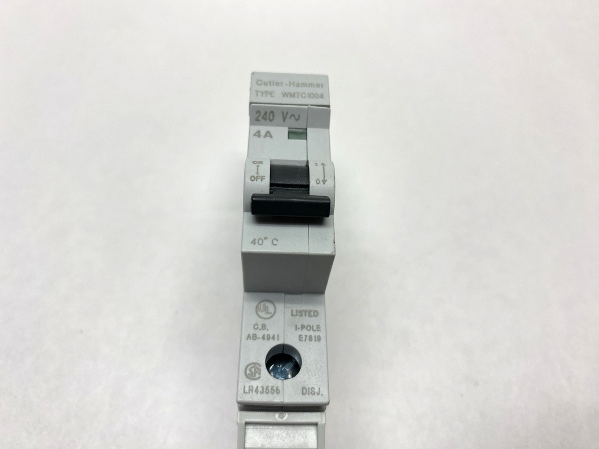 Cutler Hammer WMTC1004 240V Breaker, Din Rail Mount 4A - Maverick Industrial Sales