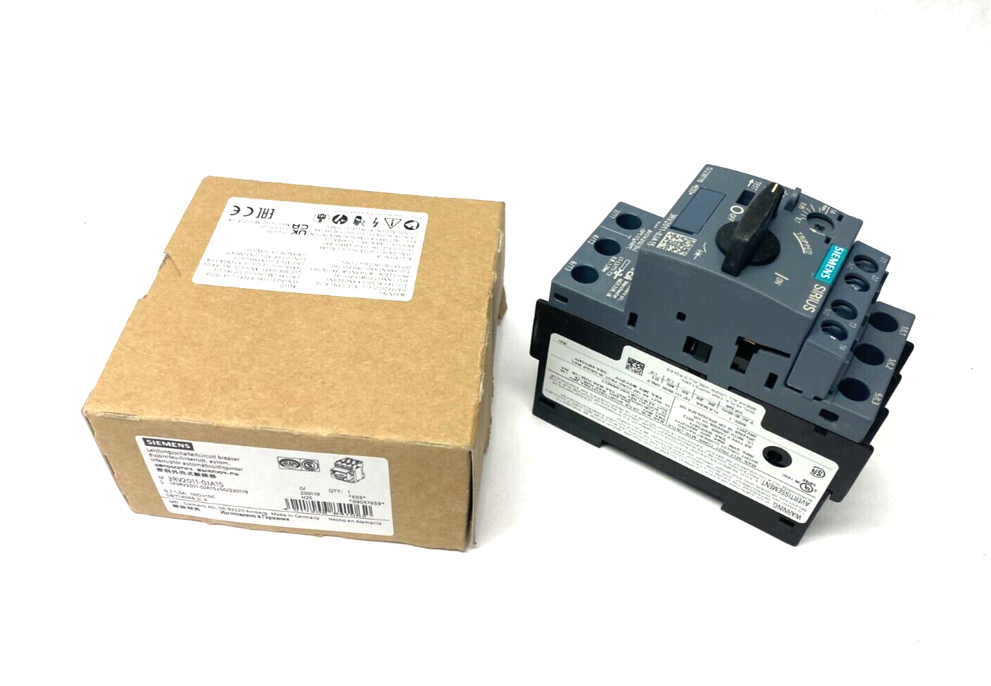 Siemens 3RV2011-0JA15 SIRIUS Motor Protection Circuit Breaker 0.7-1.0A - Maverick Industrial Sales