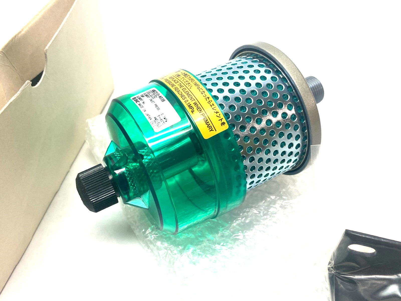 SMC AMC310-N03B Pneumatic Exhaust Cleaner 3/8" NPT W/ Bracket - Maverick Industrial Sales