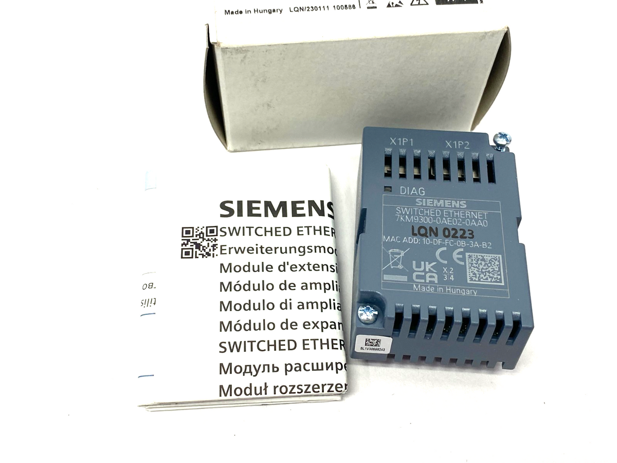 7KM9300-0AE02-0AA0 | Siemens Expansion Module, PAC Switched Ethernet PROFINET - New – Open box - Maverick Industrial Sales