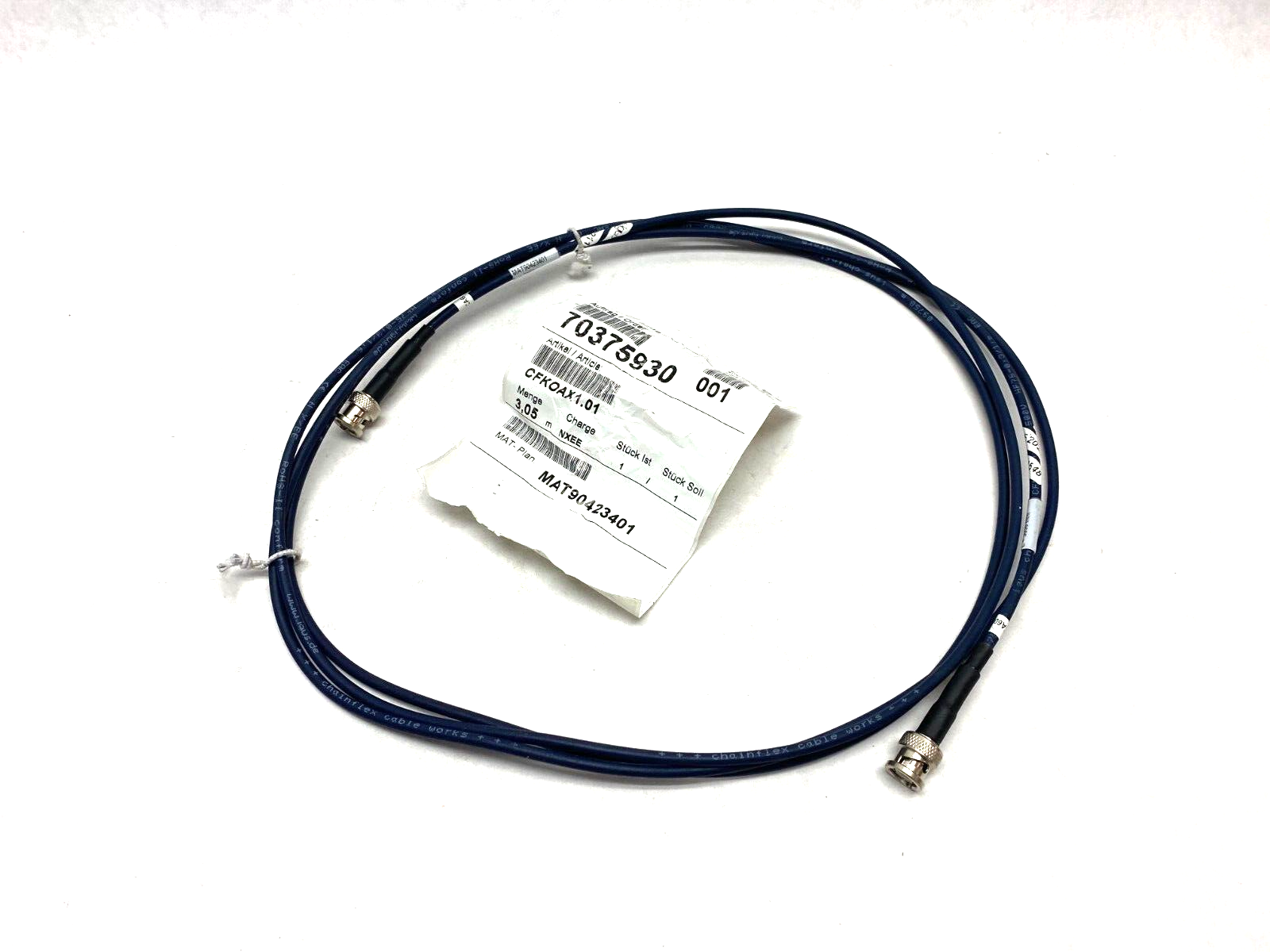 Igus CFKOAX1.01 Chainflex CFKoax Coaxial Cable 3.05m Length - Maverick Industrial Sales