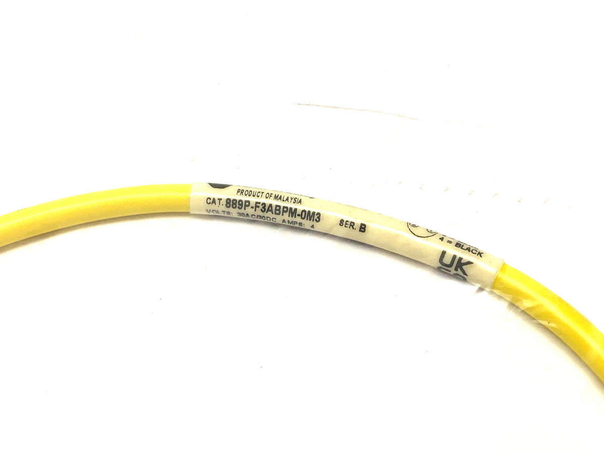 Allen Bradley 889P-F3ABPM-0M3 Ser. B Double Ended Pico Connection Cable 3-Pin - Maverick Industrial Sales