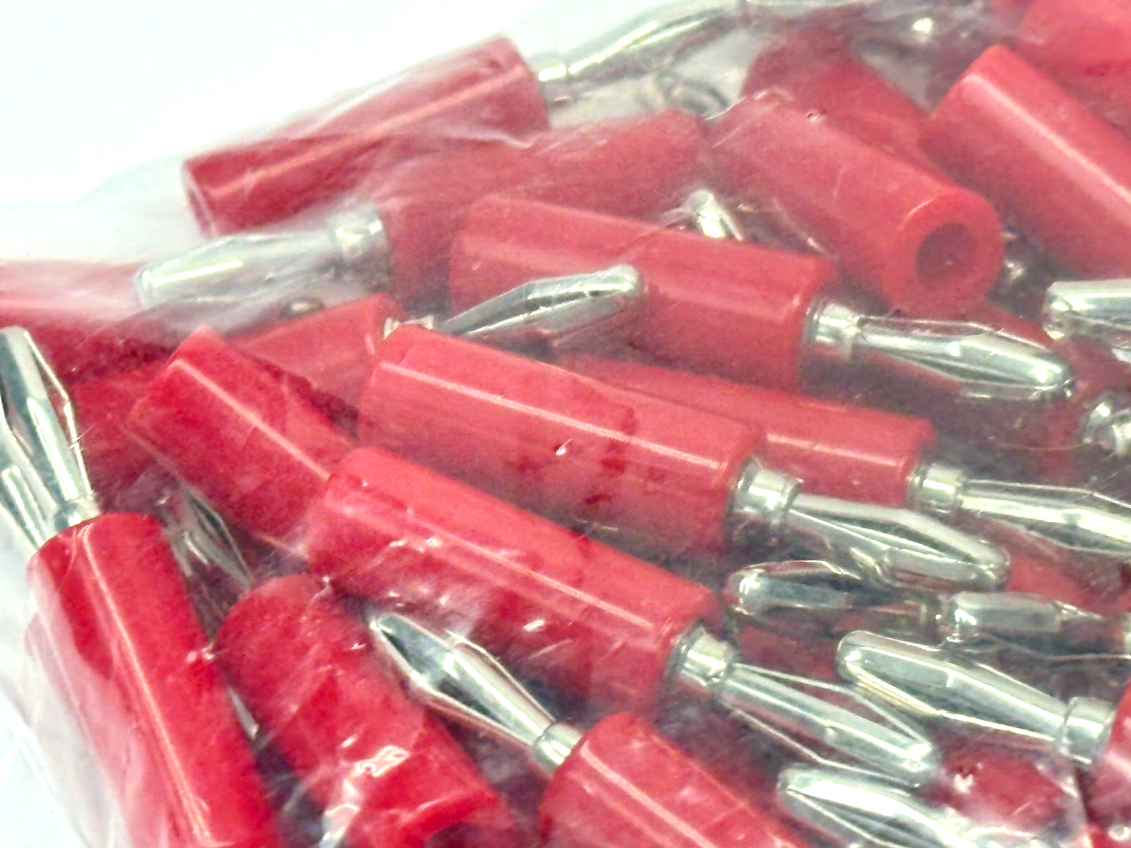 Tenma SPC15329 Banana Test Connector Plug Red LOT OF 100 - Maverick Industrial Sales