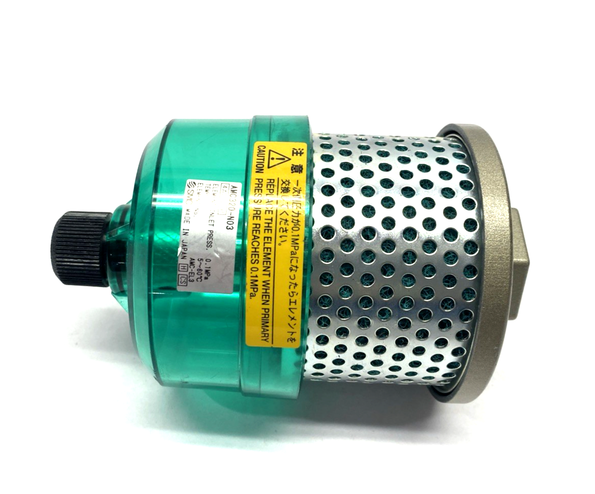 AMC320-N03 | SMC Exhaust Cleaner Pneumatic Muffler 3/8" NPT - New – Open Box - Maverick Industrial Sales