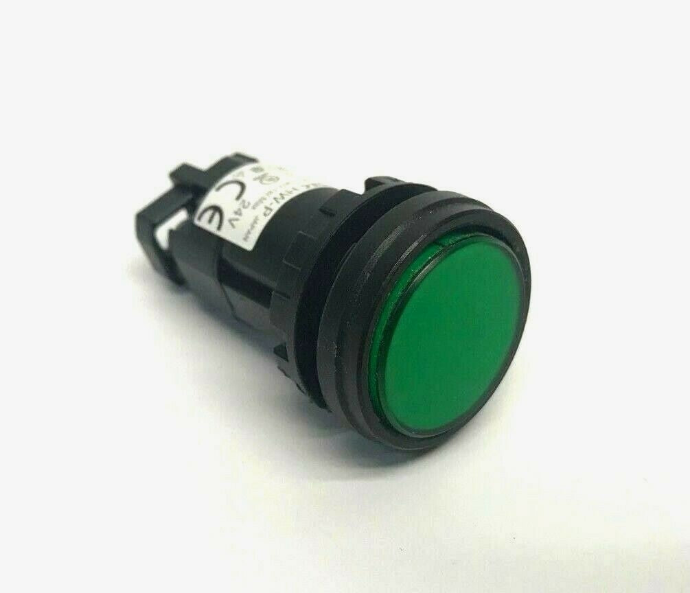 HW-P | IDEC Green Indicator Light 24V Pilot Light Enclosure Panel Box - Used - Maverick Industrial Sales