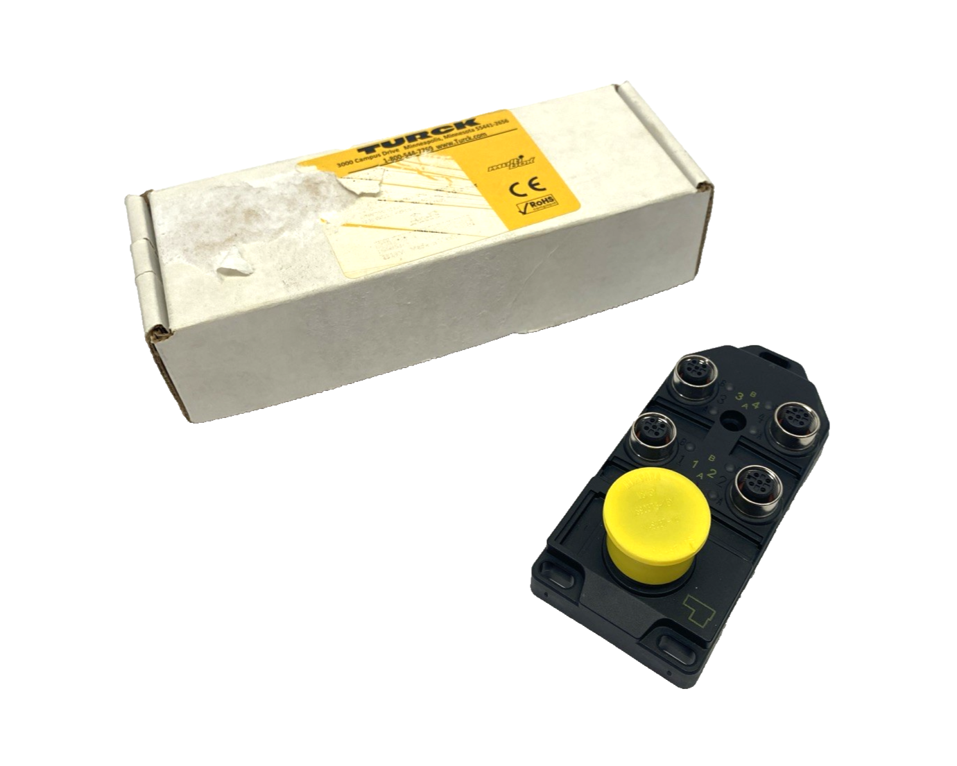 Turck 4MB12Z-5-CS19 4-Port Actuator & Sensor Junction Box M12, M23 E8028574 - Maverick Industrial Sales