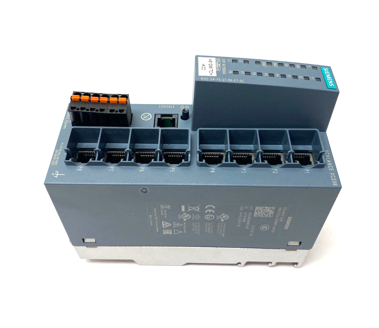 Siemens 6GK5208-0BA00-2AC2 SCALANCE XC208 Manageable Layer IE Ethernet Switch - Maverick Industrial Sales