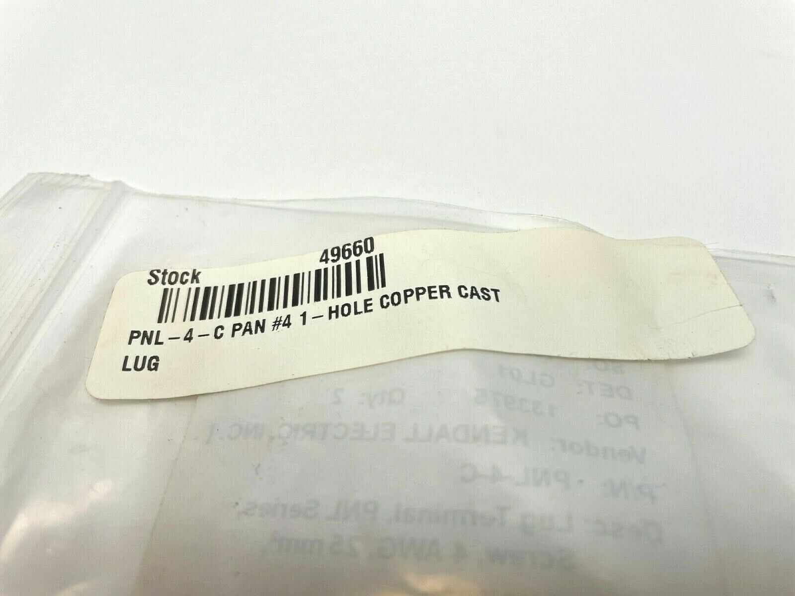 Panduit PNL-4-C PAN #4 Copper 1-Hole Terminal Lug Connector - Maverick Industrial Sales