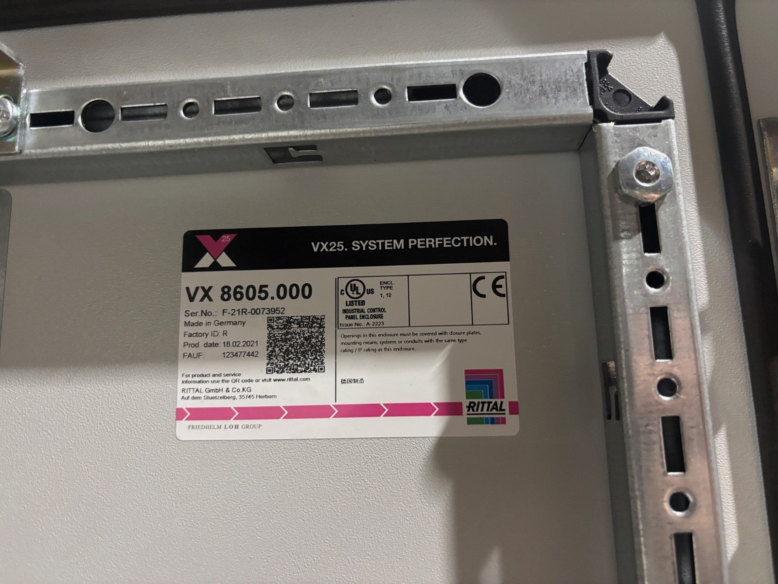 Rittal VX25 4-Bay Electrical Enclosure Cabinet System VX8805.000 VX8605.000 - Maverick Industrial Sales