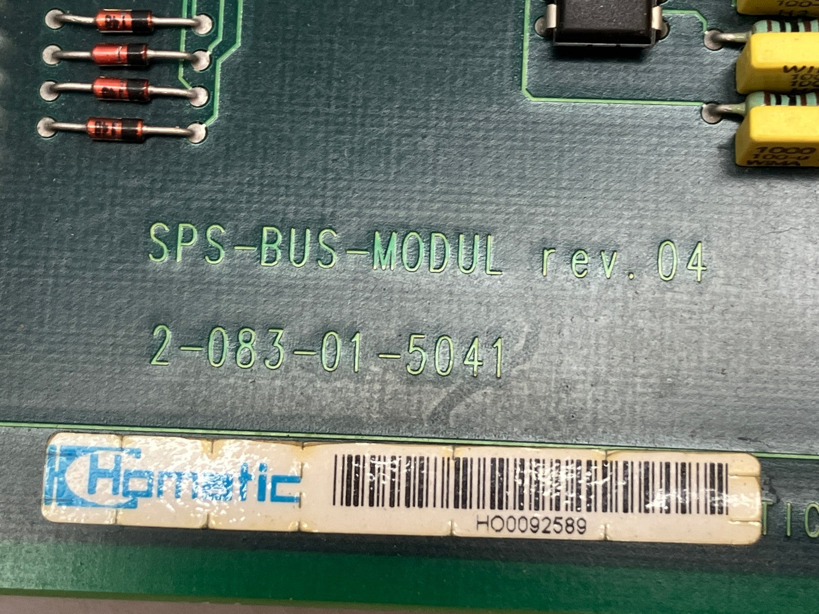 Homatic 2-083-01-5060 CPU Board HC020 SPS-BUS-Modul SPS-II rev. 04 - Maverick Industrial Sales