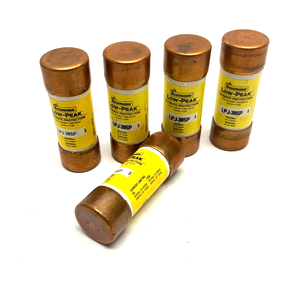 Bussmann LPJ-30SP Low-Peak Dual Element Time Delay Fuse LOT OF 5 - Maverick Industrial Sales