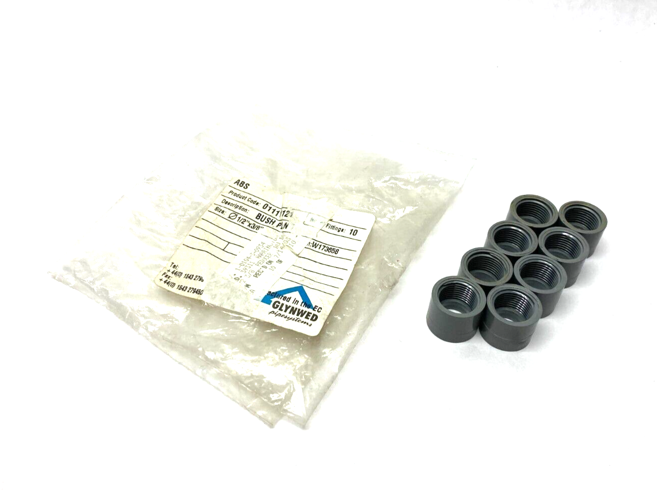 ABS Durapipe 01111121 Reducer Bushing Fem Thread to Socket 1/2" x 3/8" PKG OF 8 - Maverick Industrial Sales