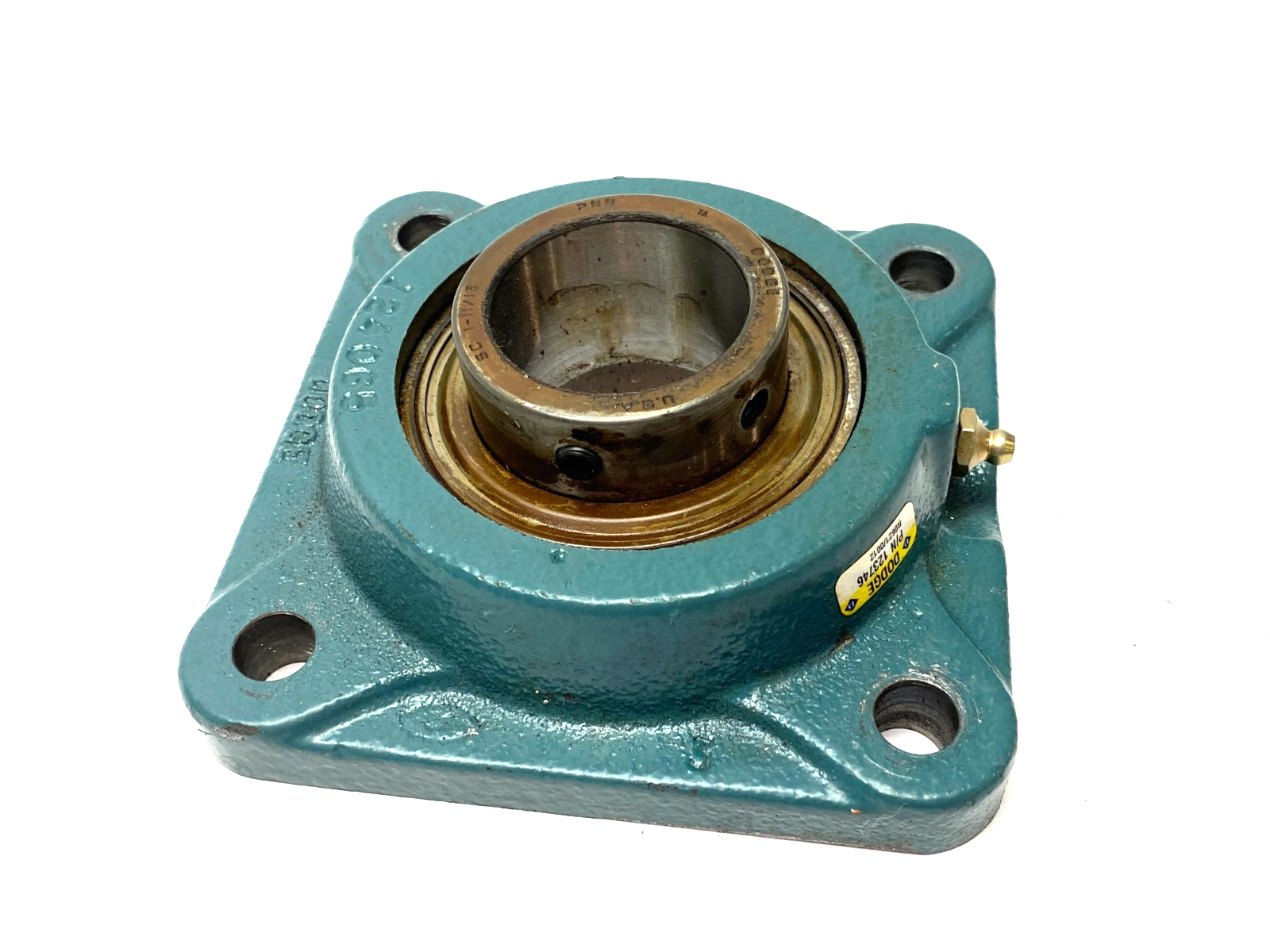 123746 | Dodge 4-Bolt Flange Bearing F4B-SCAH-111 1-11/16" Bore- Used - Maverick Industrial Sales