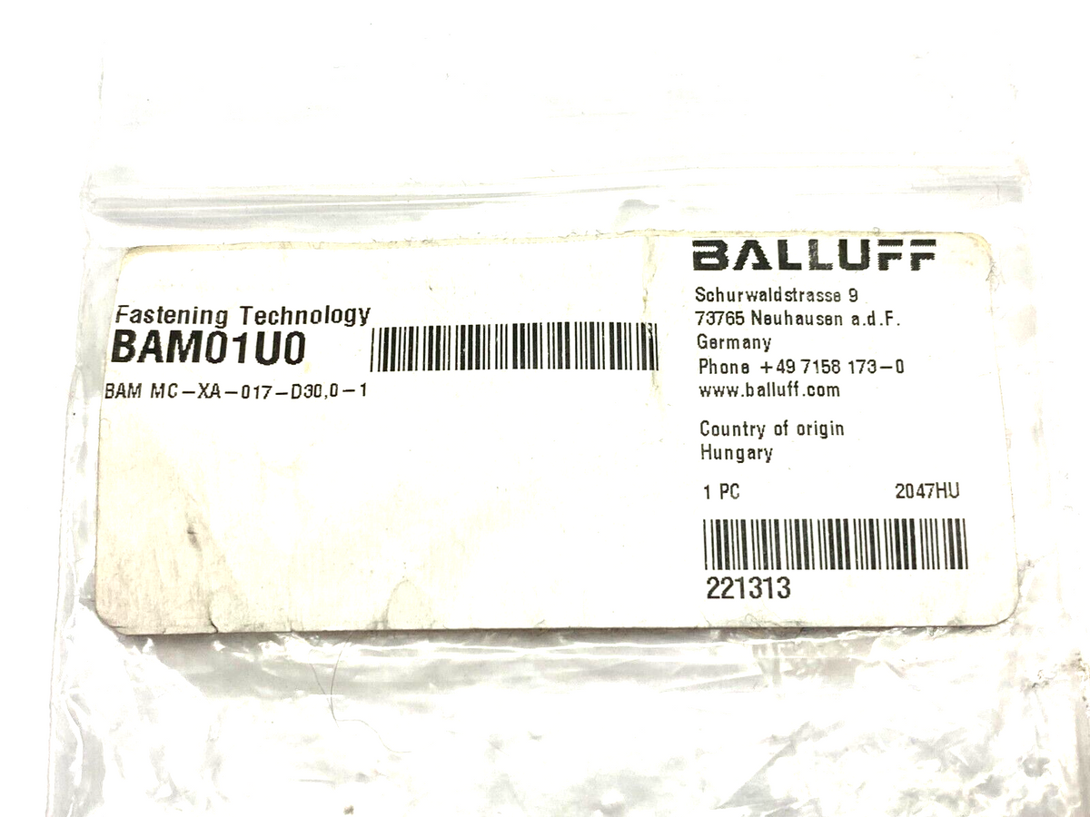 Balluff BAM01U0 Universal Bracket Mounting Cuff Aluminum BAM MC-XA-017-D30,0-1 - Maverick Industrial Sales
