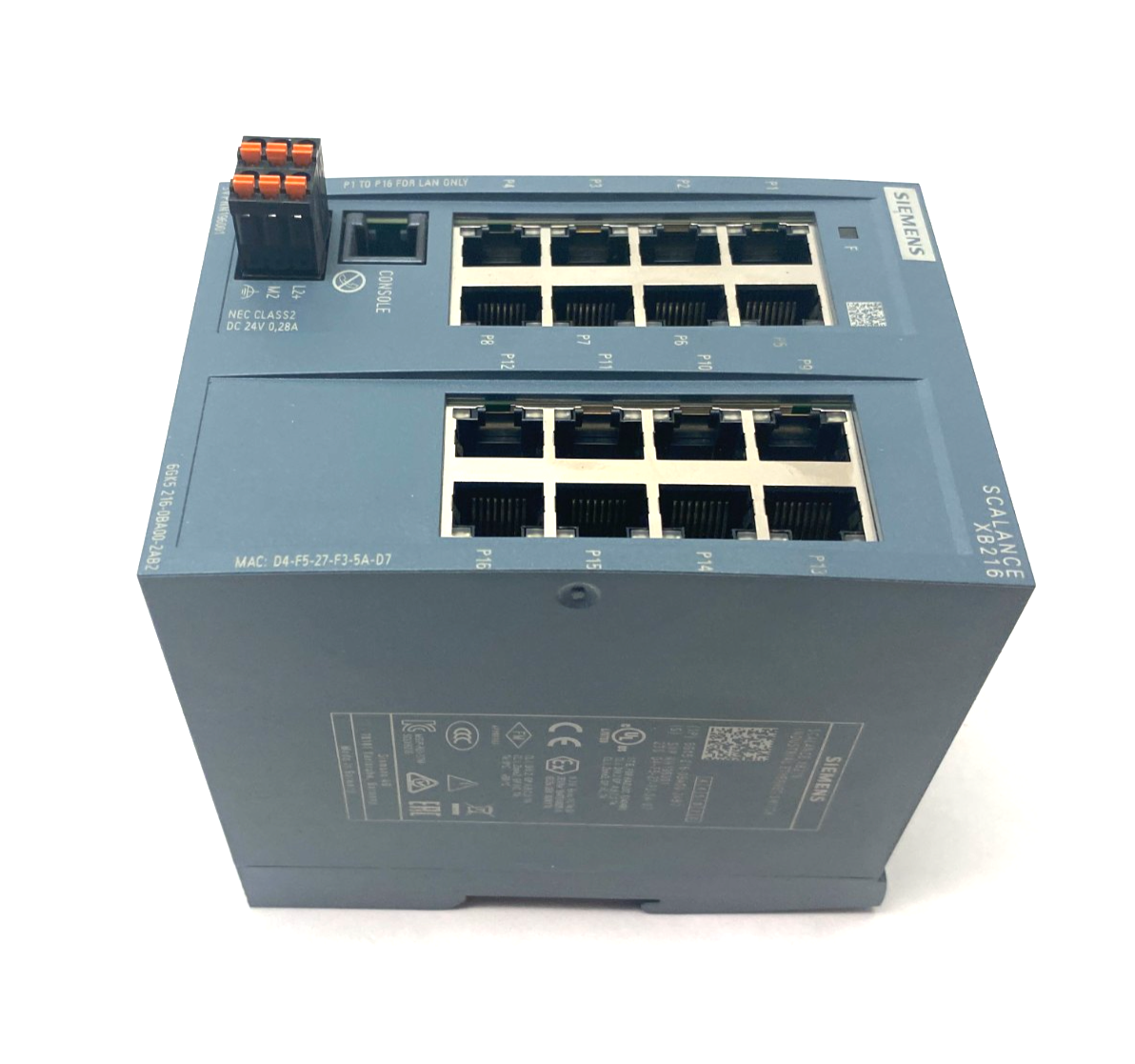 Siemens 6GK5 216-0BA00-2AB2 SCALANCE XB216 Man. Layer Industrial Ethernet Switch - Maverick Industrial Sales