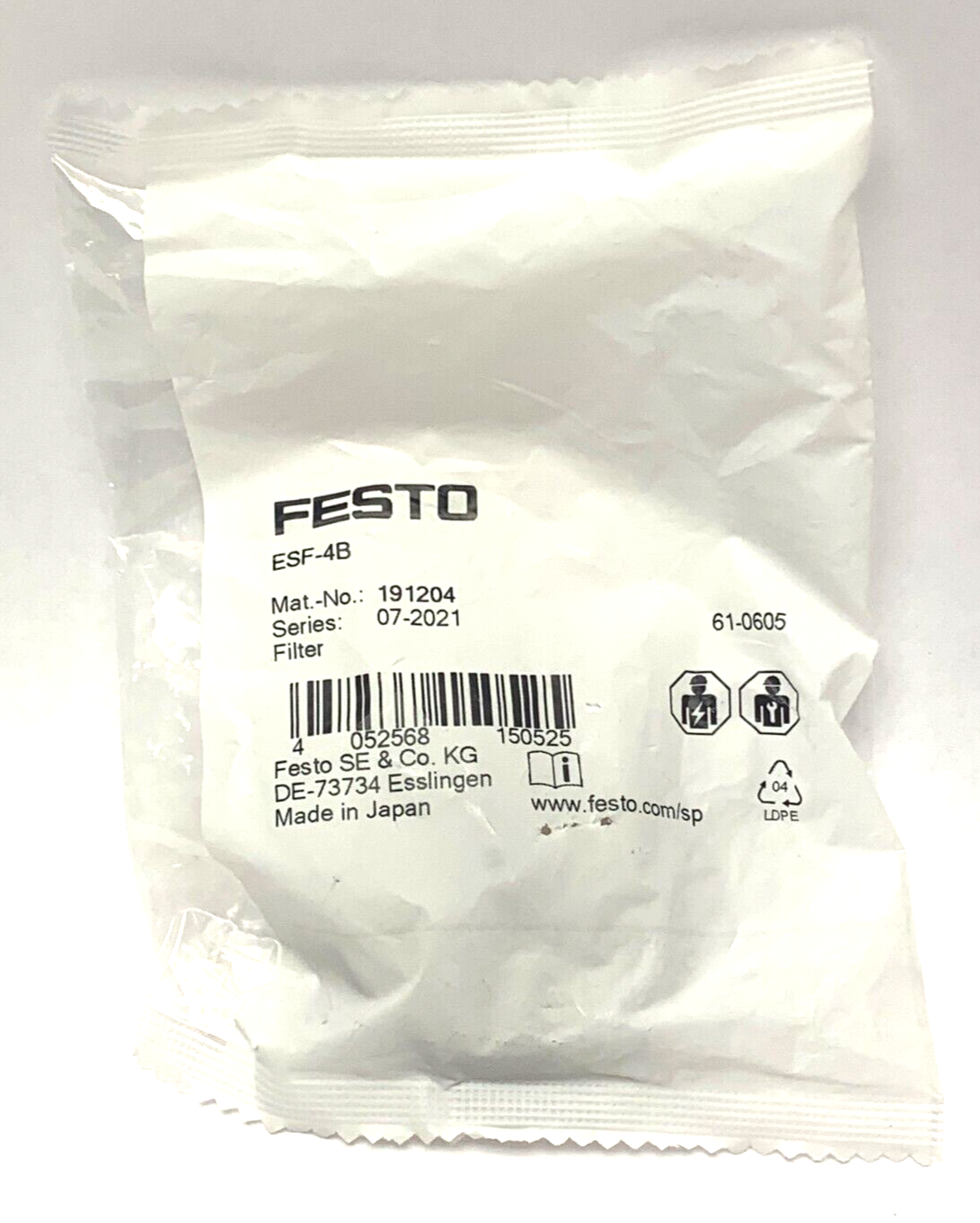 Festo ESF-4B Vacuum Filter 191204 - Maverick Industrial Sales
