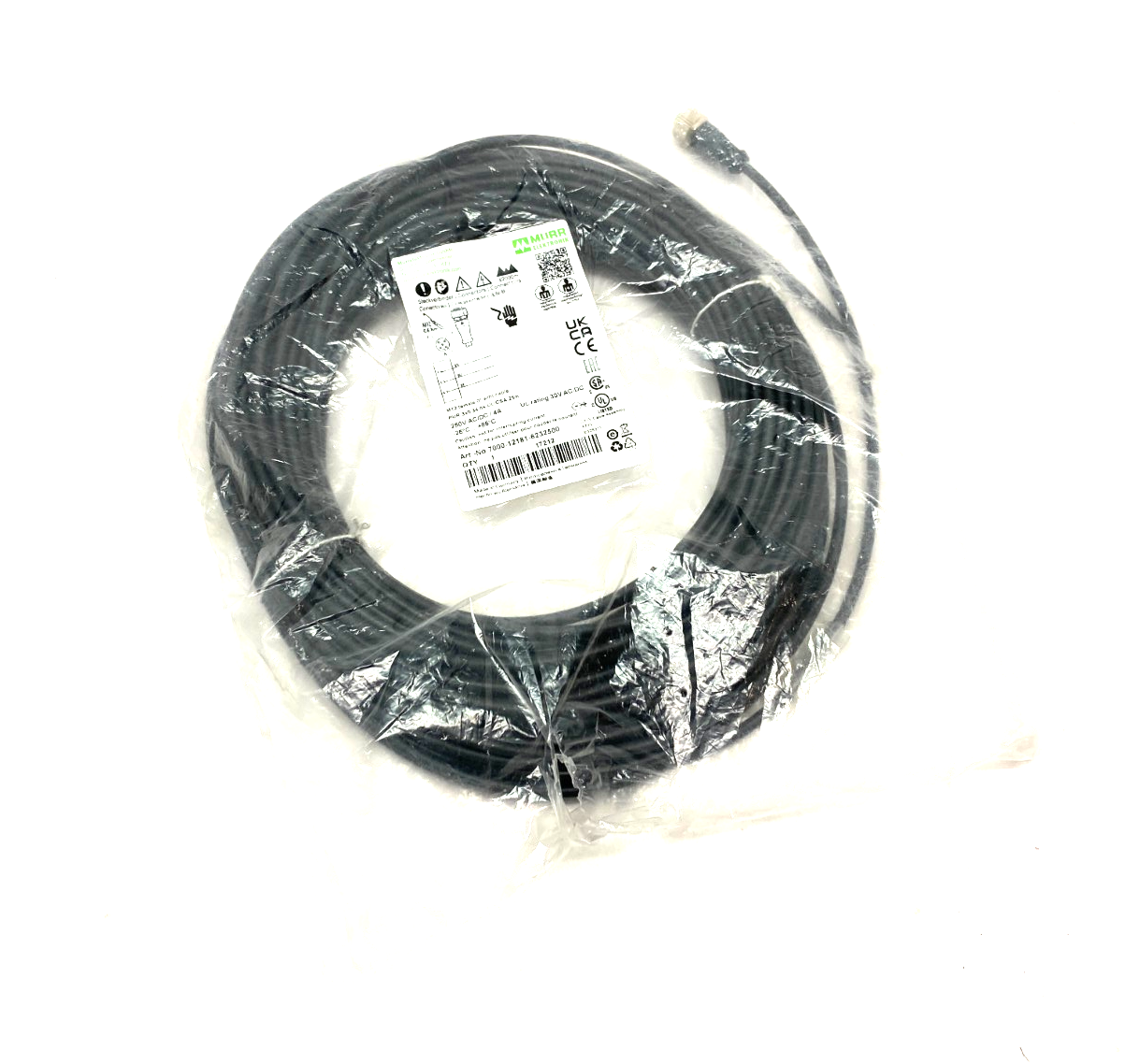 Murrelektronik 7000-12181-6232500 Single Ended M12 female 0° A-cod. Cordset - Maverick Industrial Sales