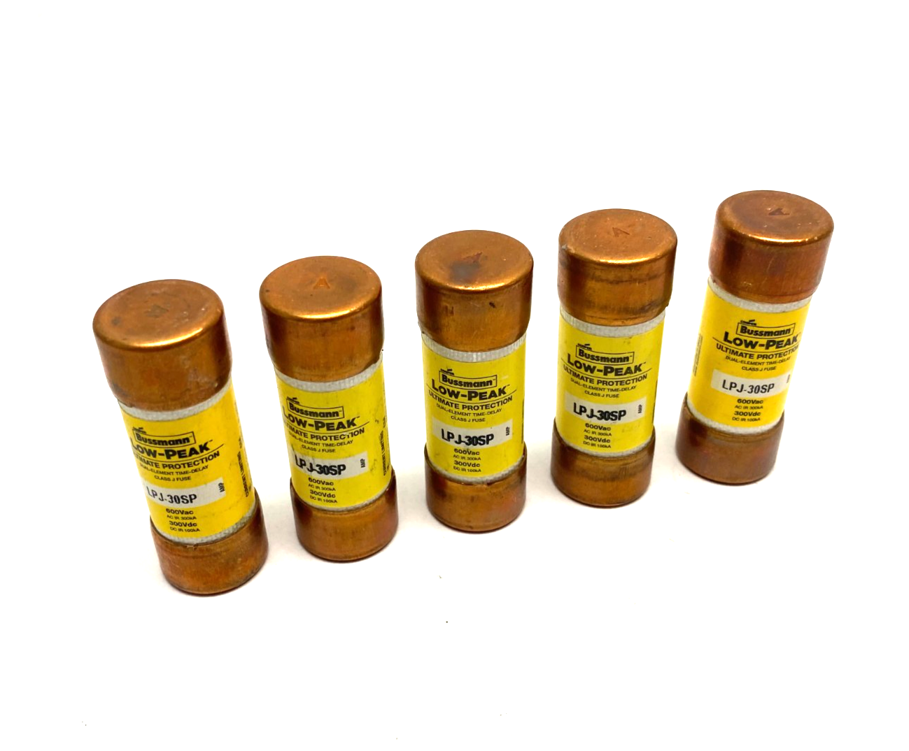 Bussmann LPJ-30SP Low-Peak Dual Element Time Delay Fuse LOT OF 5 - Maverick Industrial Sales
