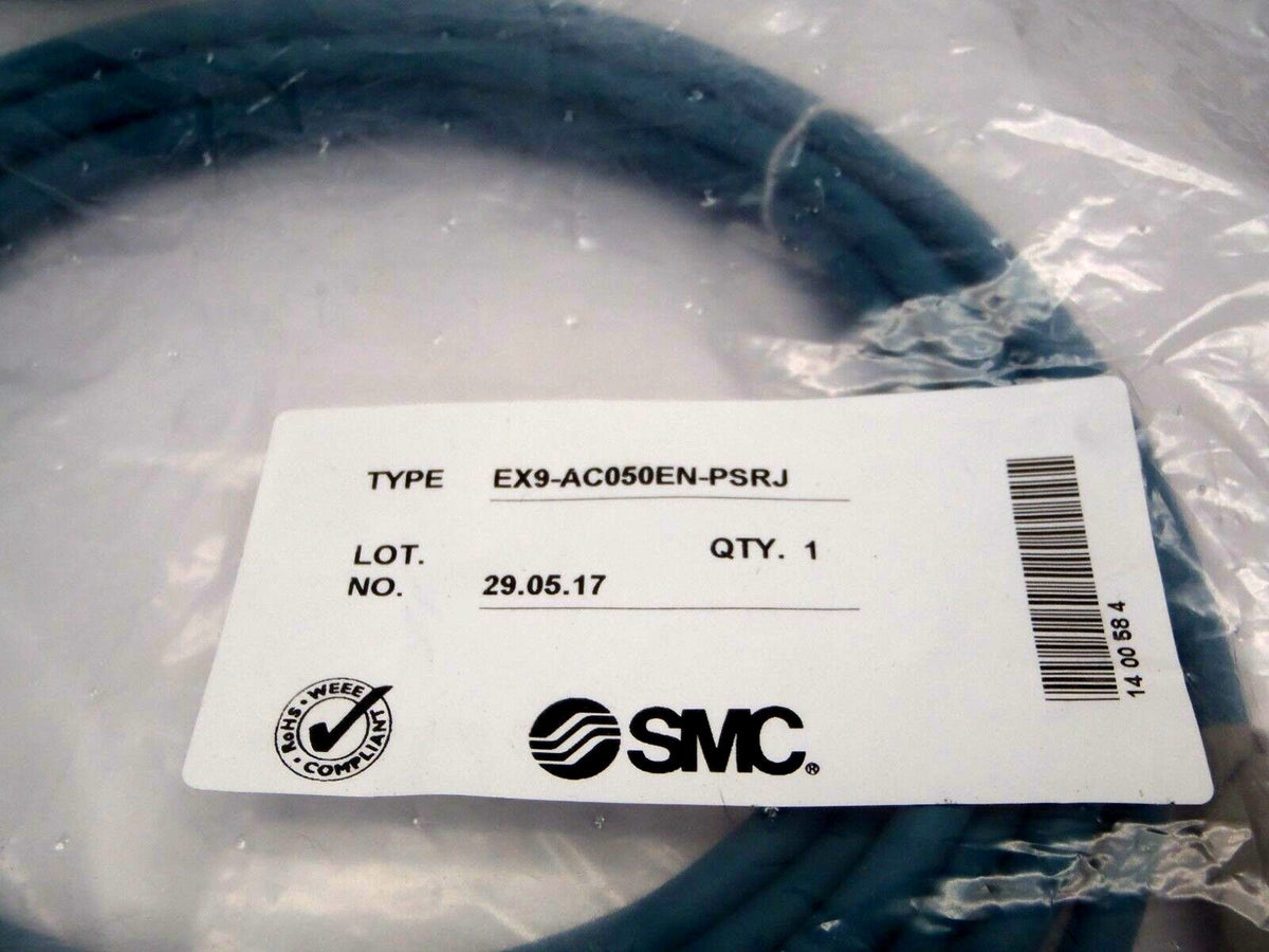 SMC EX9-AC050EN-PSRJ Com. Cable M12 to RJ45 5m Length - Maverick Industrial Sales