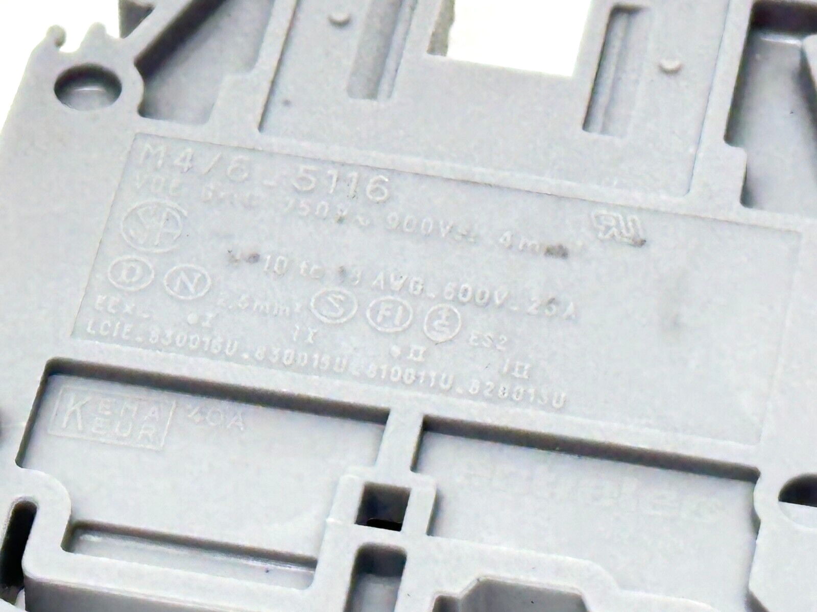 Entrelec 1SNA115116R0700 M4/6 5116 Gray Terminal Block 4mm 800V LOT OF 25 - Maverick Industrial Sales