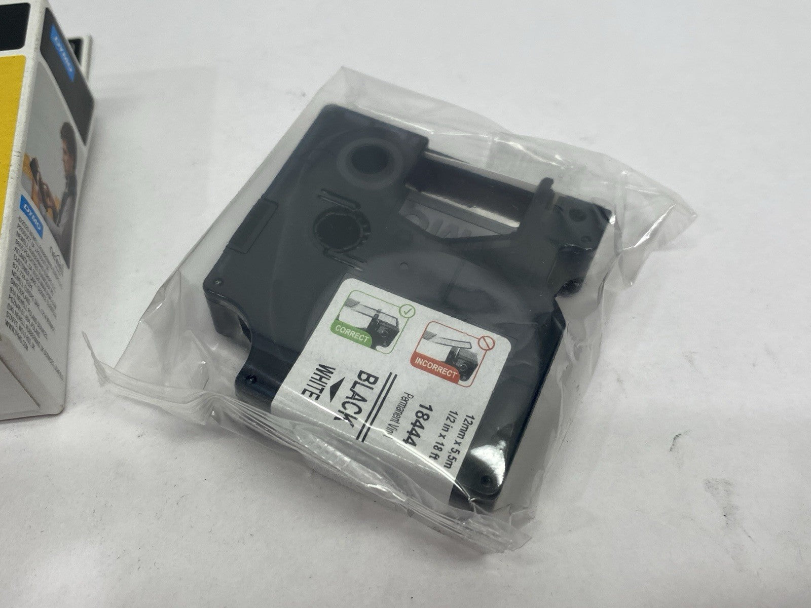 Dymo 18444 Rhino Industrial Vinyl Labels 12mm x 5.5m - Maverick Industrial Sales