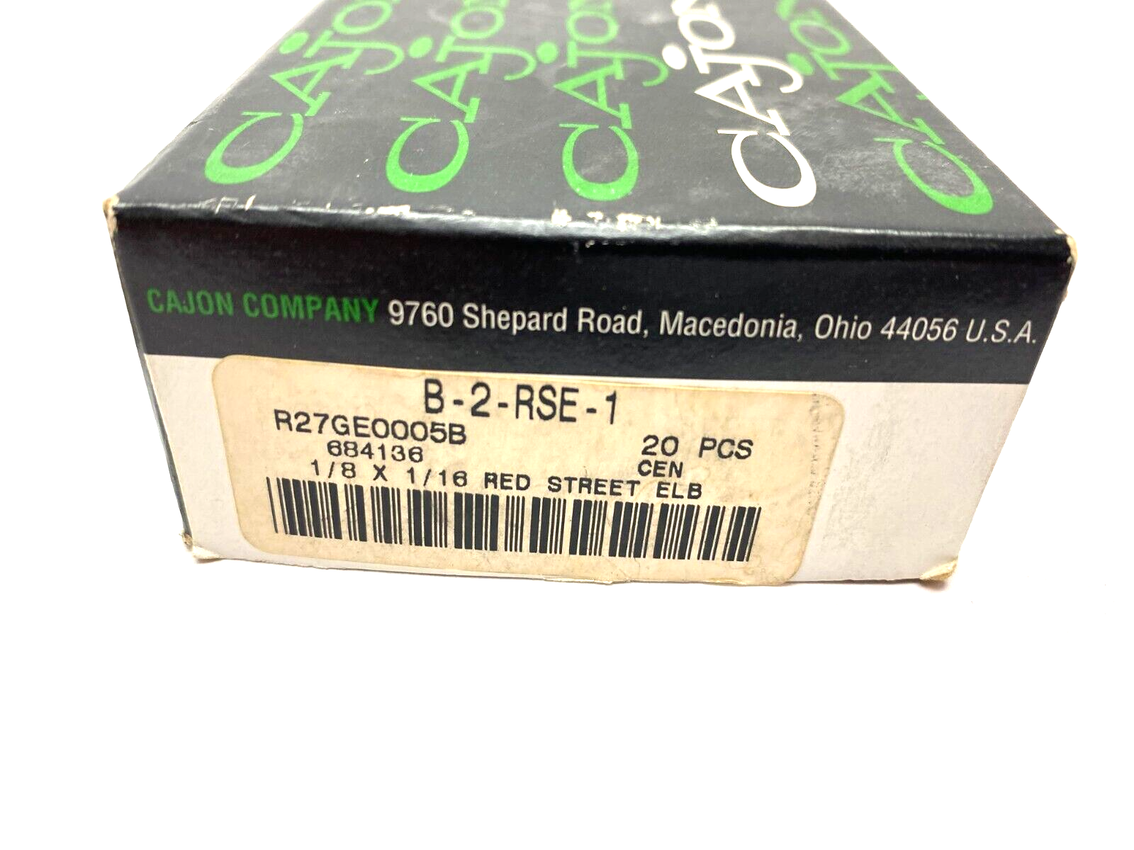 Cajon Swagelok B-2-RSE-1 Brass Reducing Elbow 1/8" to 1/16" Male BOX OF 20 - Maverick Industrial Sales