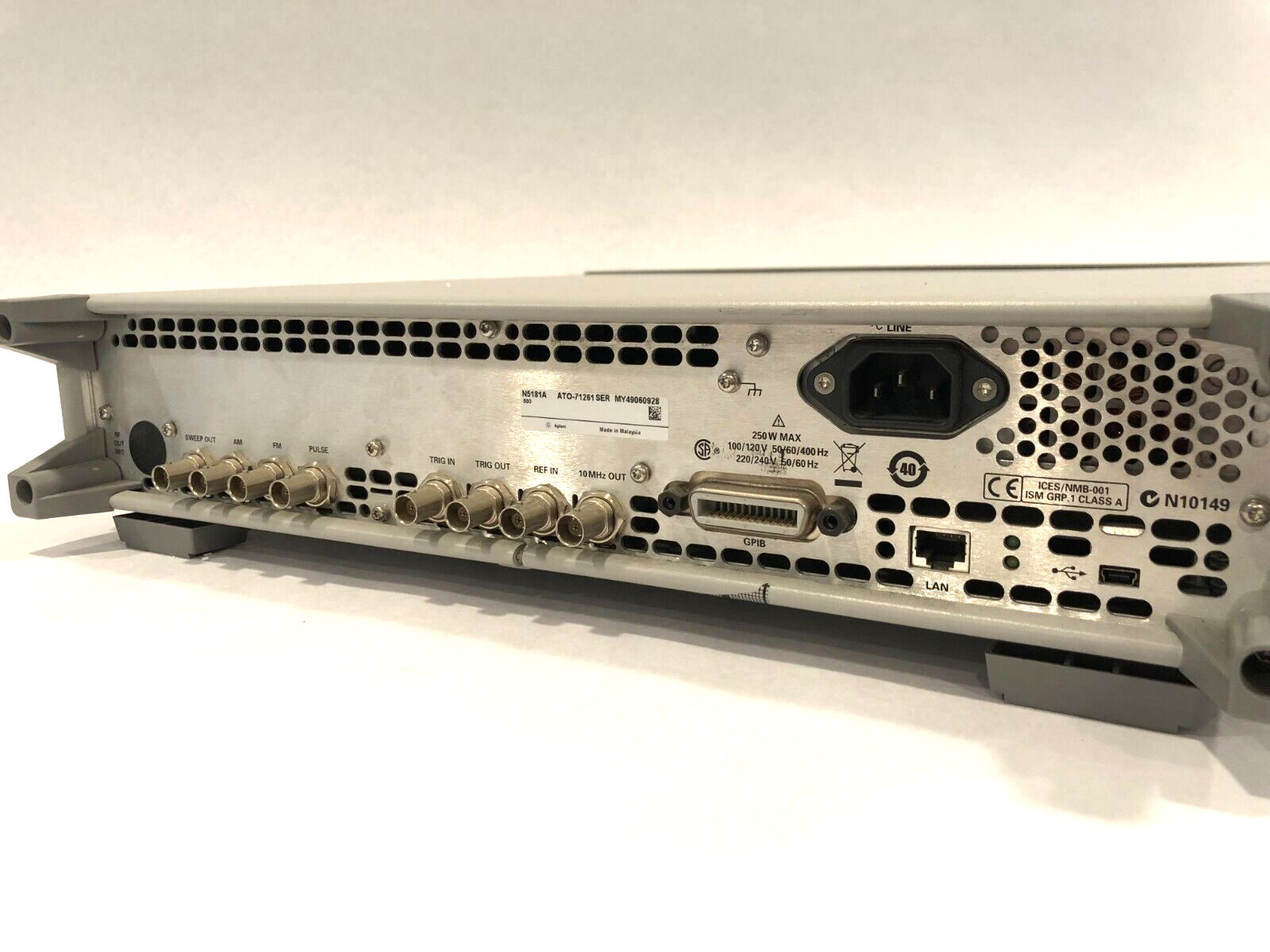 Agilent N5181A MXG Analog Signal Generator, 100 kHz - 3 GHz, MY49060928 - Maverick Industrial Sales