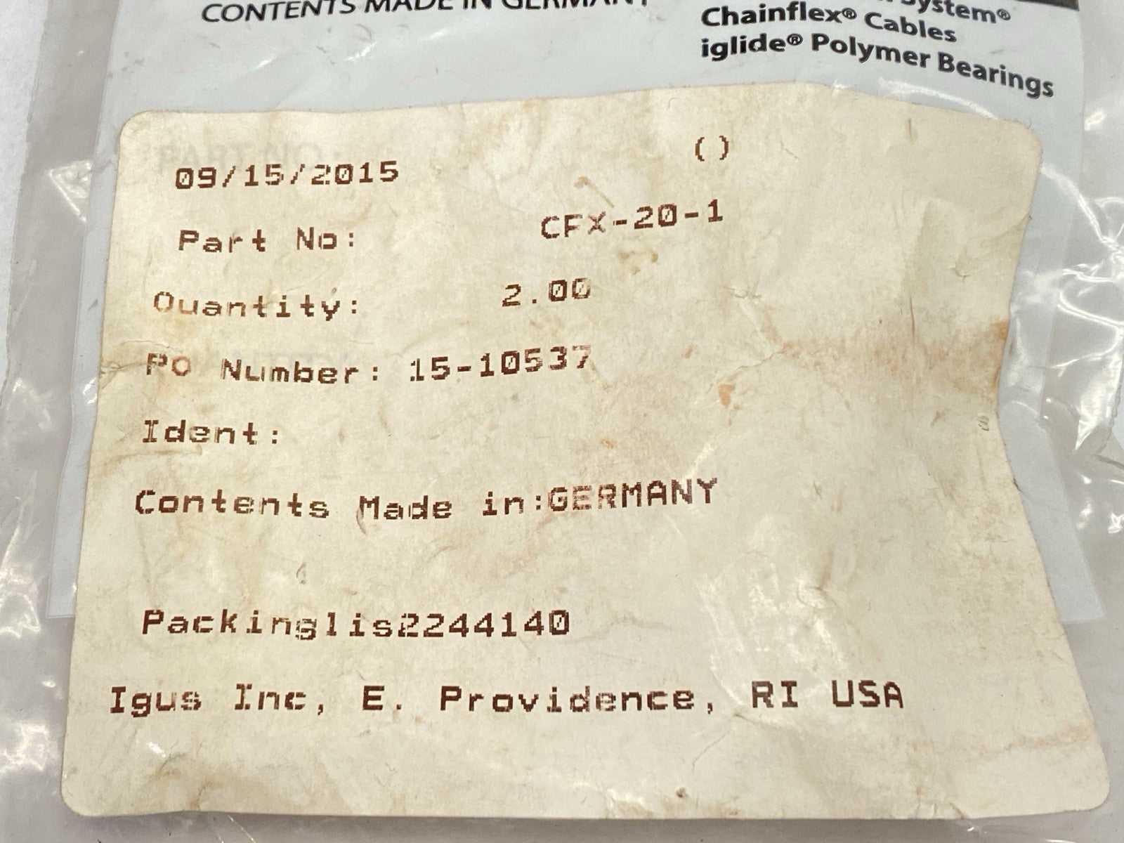 CFX-20-1 | Igus Strain Relief Clamps LOT OF 4 - New Other - Maverick Industrial Sales