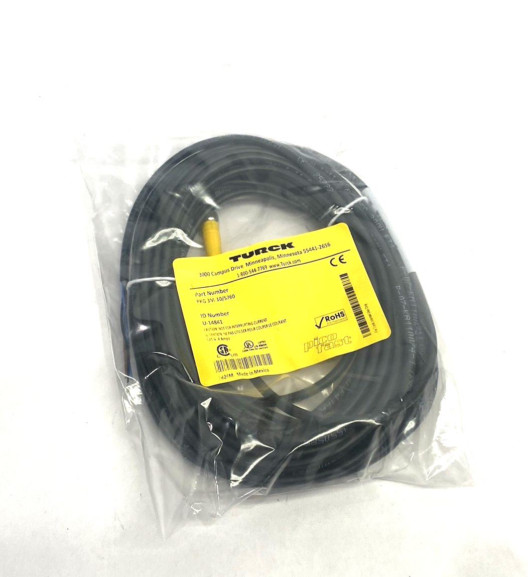 Turck PKG 3M-10/S760 picofast Connection Cable Single Ended M8 3-Pin U-14841 - Maverick Industrial Sales