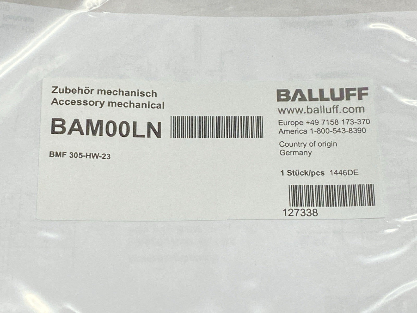 BAM00LN | Balluff Mounting Bracket For Magnetic Sensor BMF 305-HW-23 LOT OF 2 - New - Maverick Industrial Sales