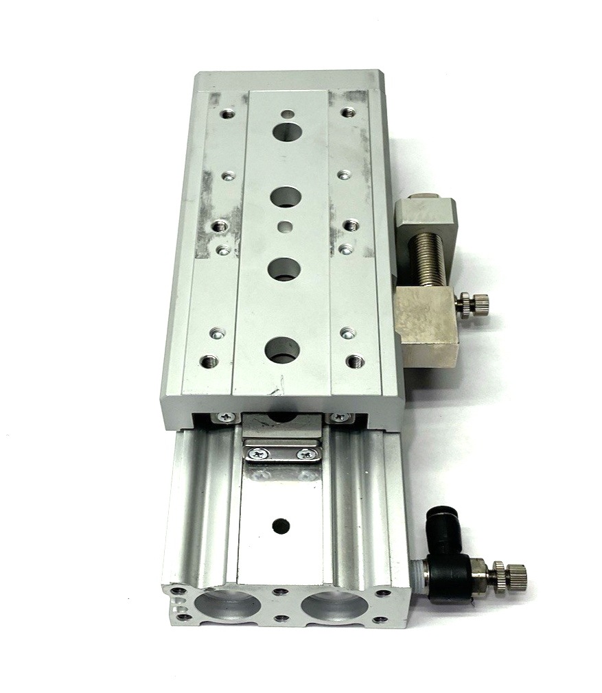SMC MXS20-75 Guided Slide Table Cylinder, 20mm Bore, 75mm Stroke Adjustable - Maverick Industrial Sales