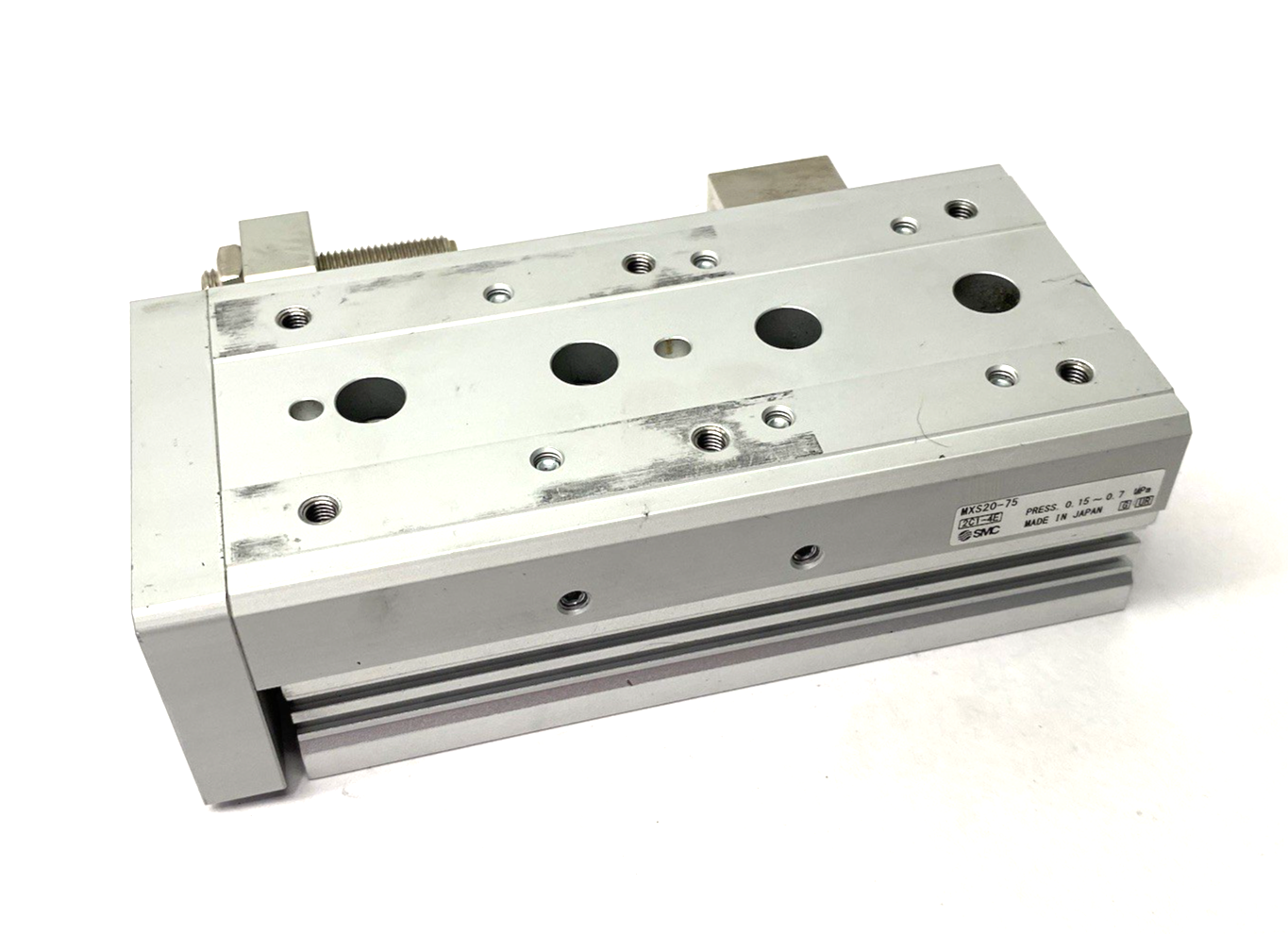 SMC MXS20-75 Guided Slide Table Cylinder, 20mm Bore, 75mm Stroke Adjustable - Maverick Industrial Sales
