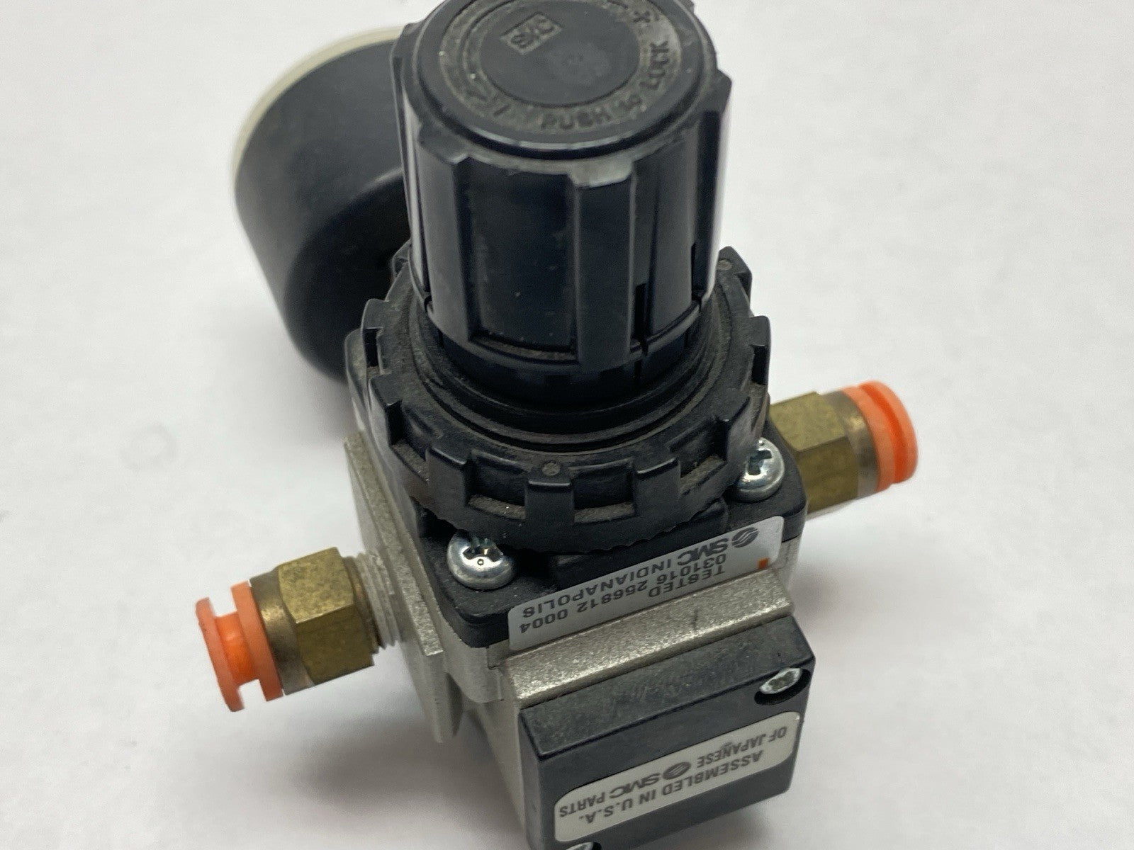 AR20K-N01BG-Z-X406-X34US50-100 | SMC Pneumatic Pressure Regulator w/ Gauge - Used - Maverick Industrial Sales
